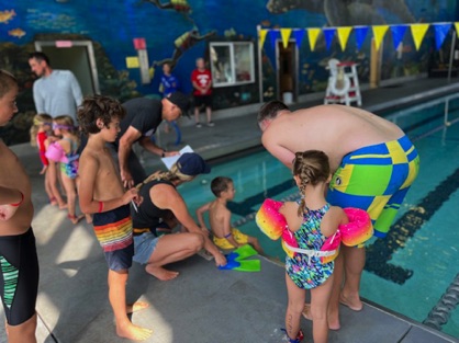even IN the pool, parents can help